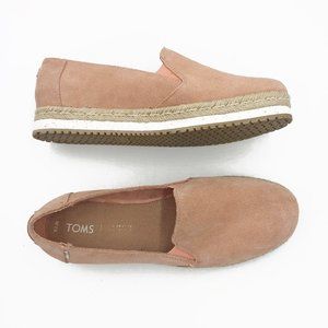 TOMS | Palma Pink Suede Espadrille Slip-On Shoes